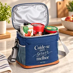 Térmica Pausa — Bolsa térmica de 6 L em Oxford resistente à água, alumínio, velcro e placa para personalização
