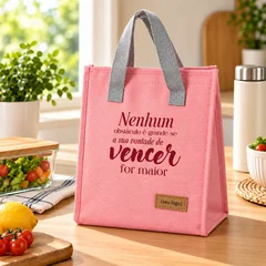Térmica Encontro — Bolsa térmica de 6 L em Oxford, revestimento em alumínio e alça transversal