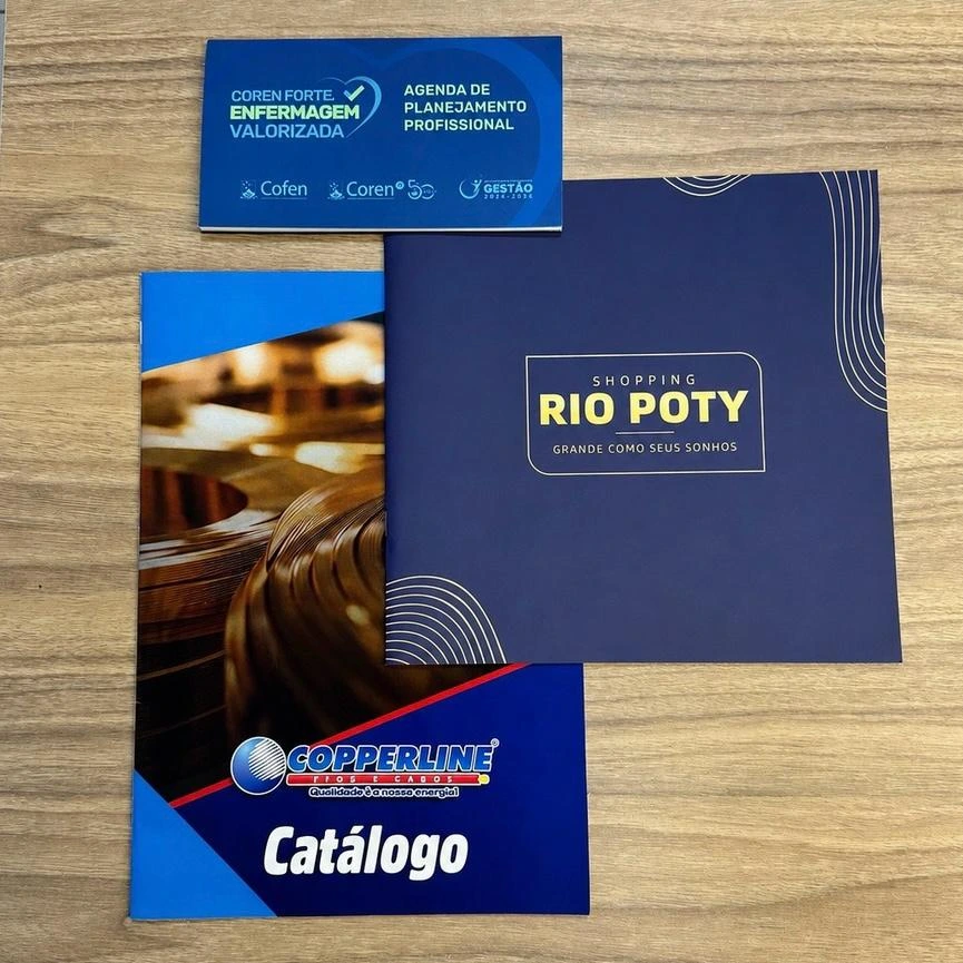 Catálogos, agendas e impressos corporativos personalizados para empresas.