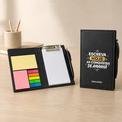 Kit Assinatura — Moleskine com caneta metal touch.