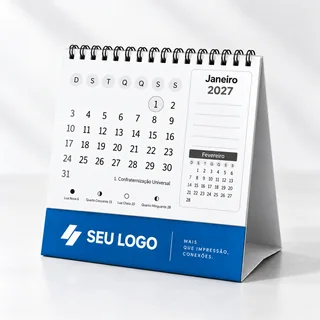Calendário Wire-o — Calendário wire-o com base de 15 × 12 cm e miolo padrão