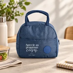 Térmica Experiência — Bolsa térmica impermeável de 11 L, detalhes em couro, PEVA, bolsos laterais e abridor em inox